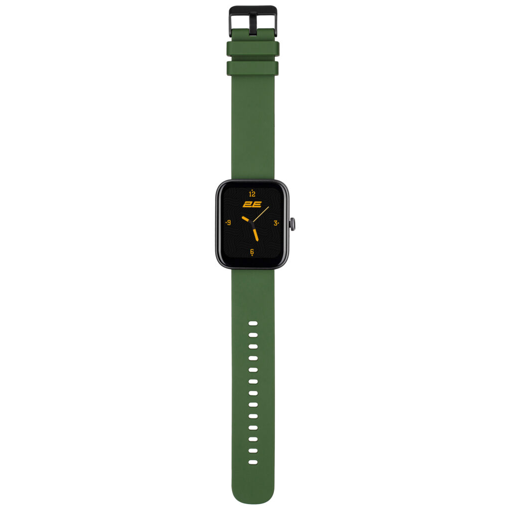 2E Smartwatch Alpha SQ Music Edition 46mm, 1.78″, 368×448, AMOLED, BT 5.2, Black-green + gray strap
