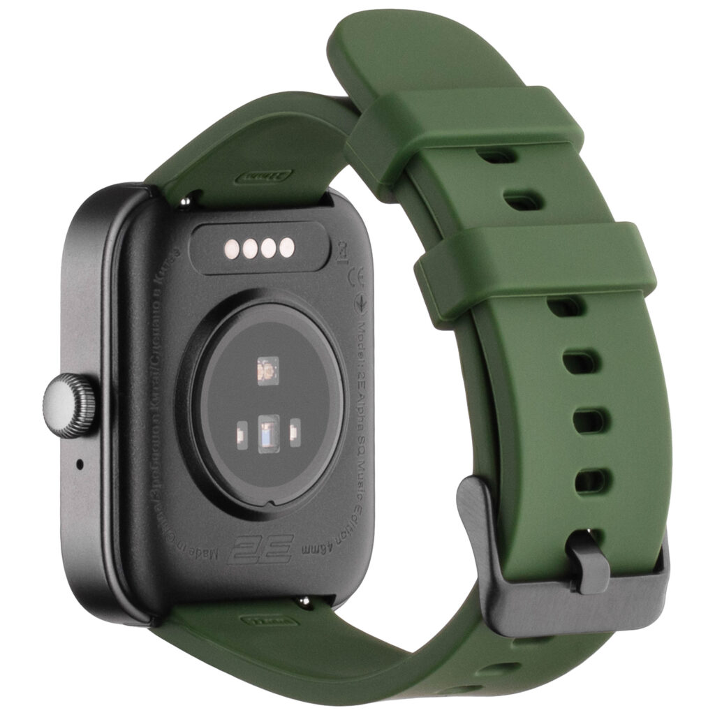2E Smartwatch Alpha SQ Music Edition 46mm, 1.78″, 368×448, AMOLED, BT 5.2, Black-green + gray strap