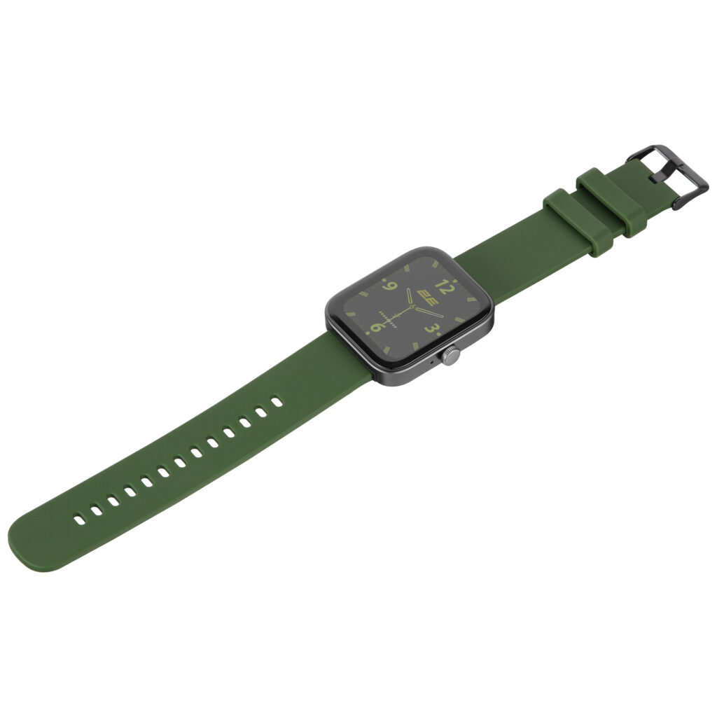 2E Smartwatch Alpha SQ Music Edition 46mm, 1.78″, 368×448, AMOLED, BT 5.2, Black-green + gray strap