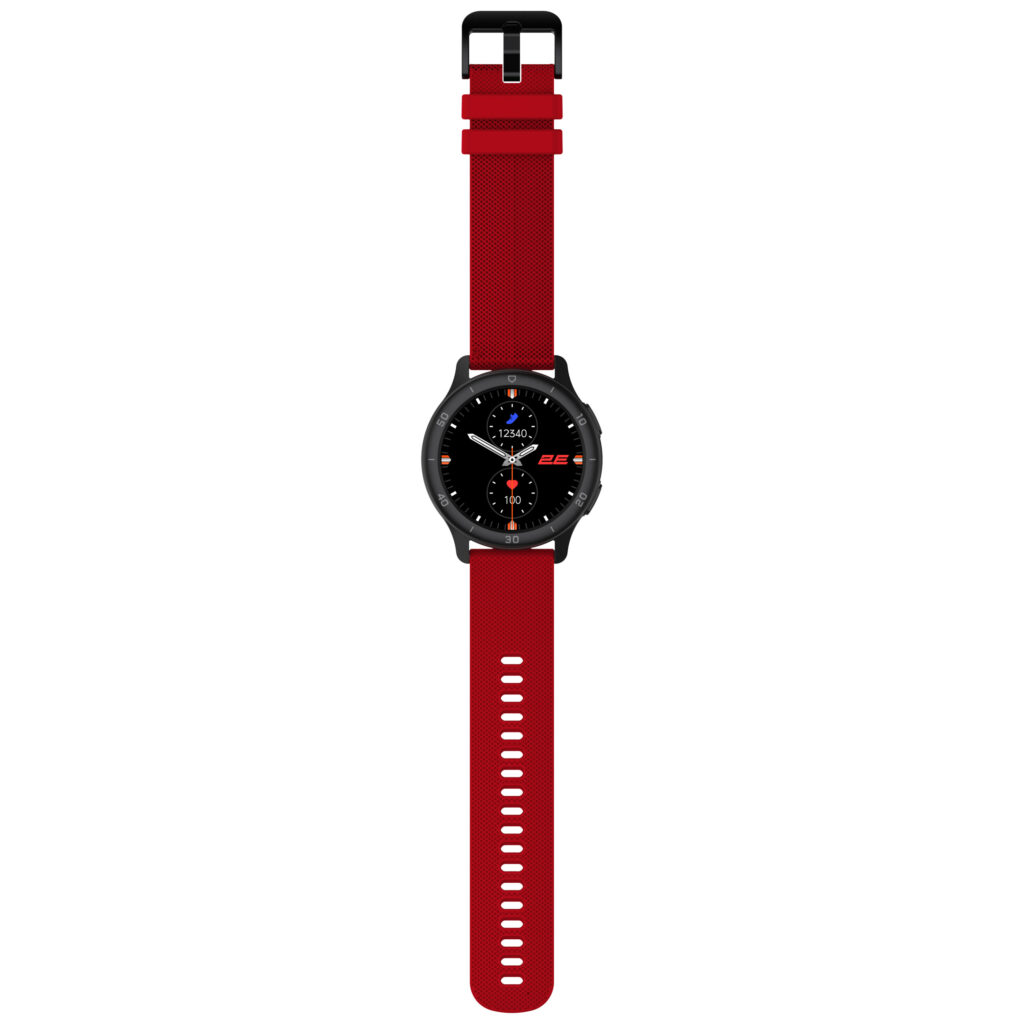 2E Smartwatch Motion GT2 47mm, 1.32″, 360×360, BT 5.2, Black-red + green strap