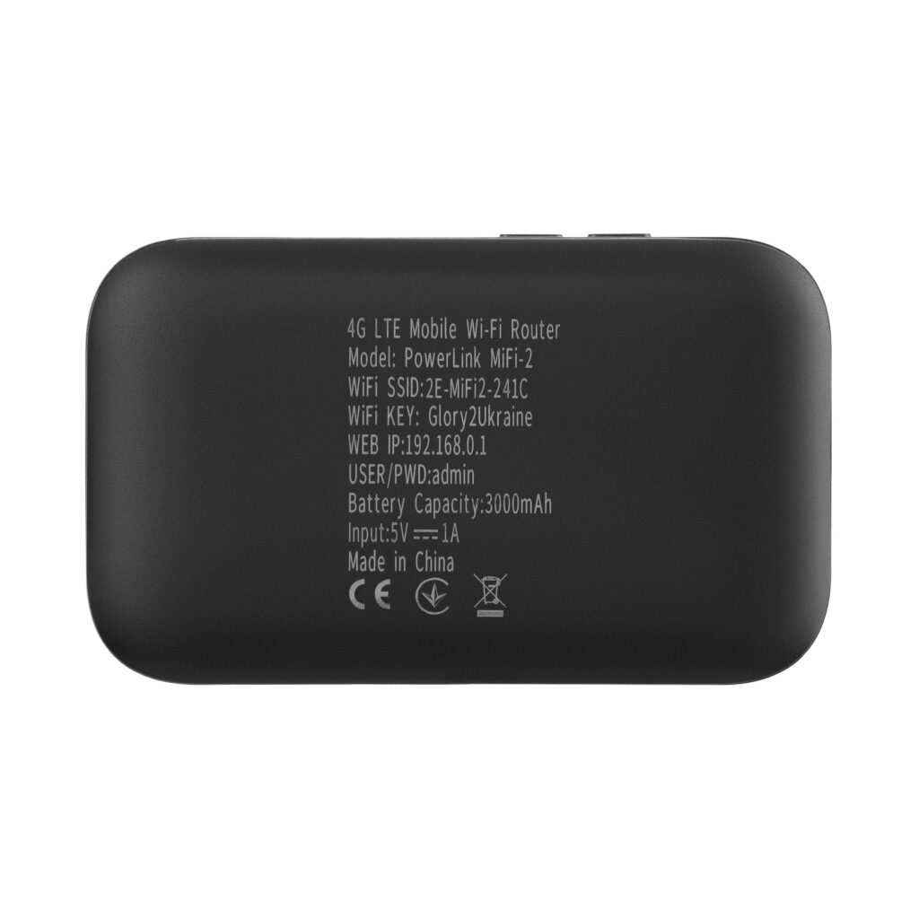 Mobile router 2E PowerLink (MiFi-2 2025) N150, LTE, Wi-Fi4, 1xType-C, 1xCRC9, 3000mAh black