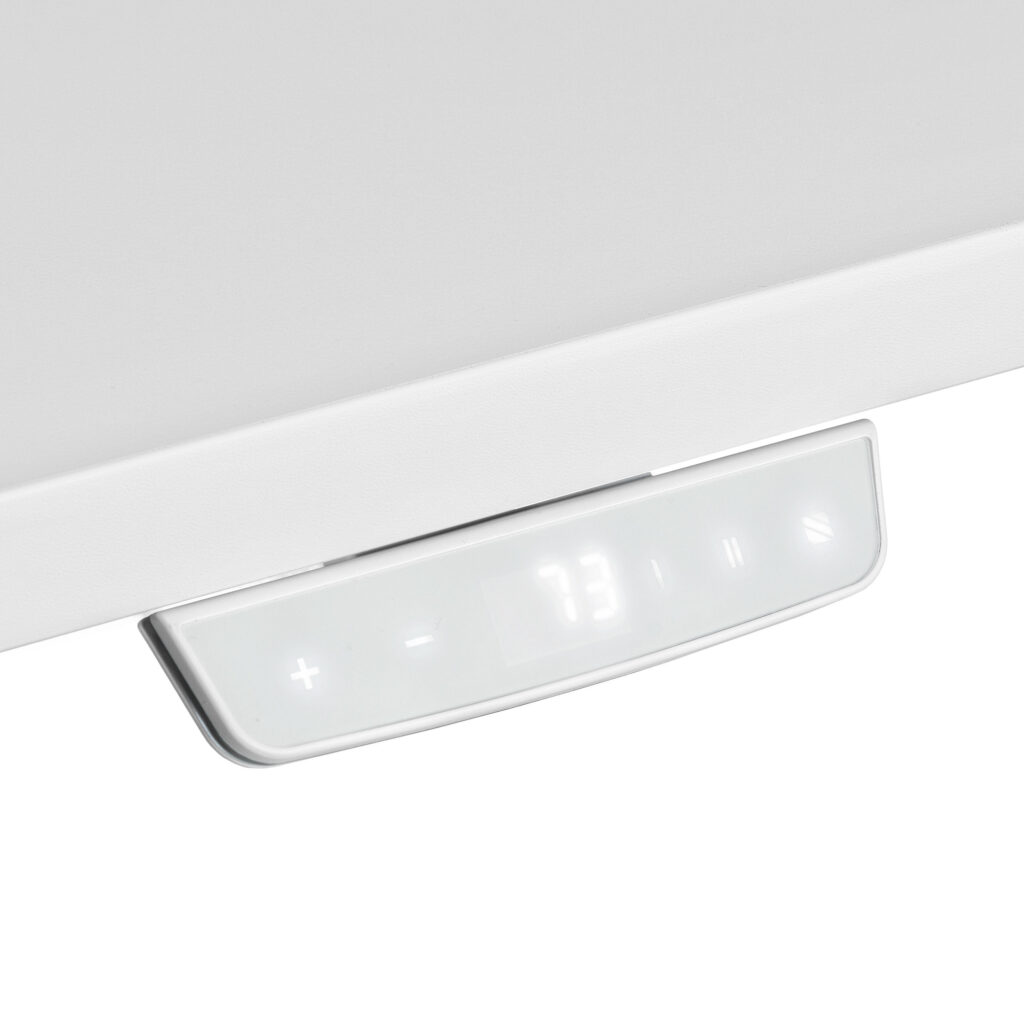 Стол компьютерный 2E CE150W, высота 62-128см, электропривод, столешница 150х75см (белый), металическая база (белый)