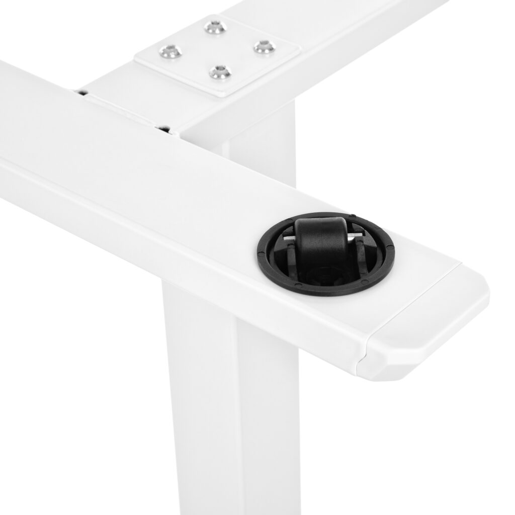 2E Compact Desk CE710WL, height 71-106cm, gas lift, tabletop 71x40cm (light wood), metal base (white)