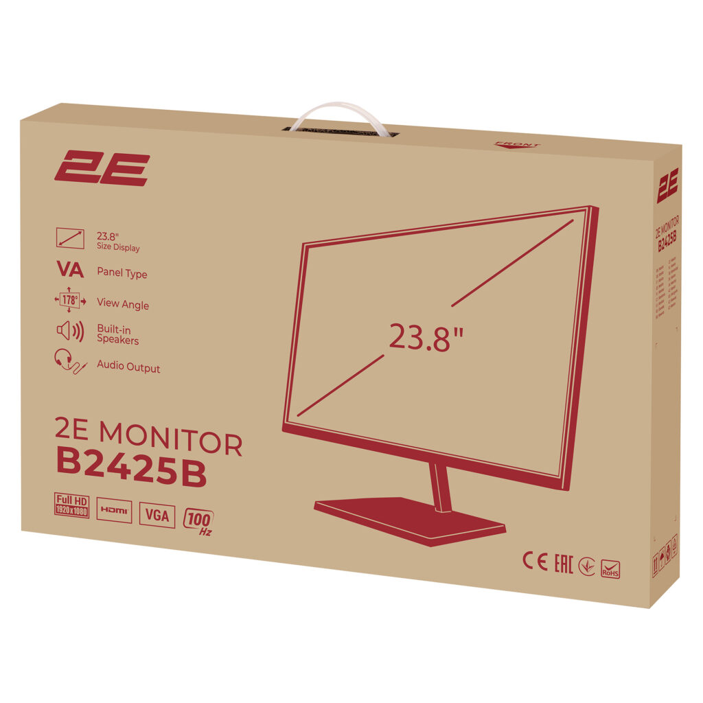Monitor 2E 23.8″ B2425B D-Sub, HDMI, MM, VA, 100Hz, FreeSync