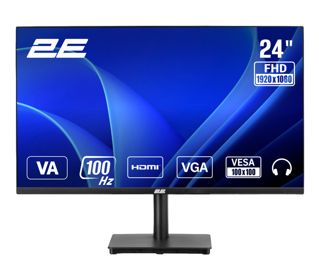 Монітор 2E 23.8″ A2425B D-Sub, HDMI, VA, 100Hz, FreeSync