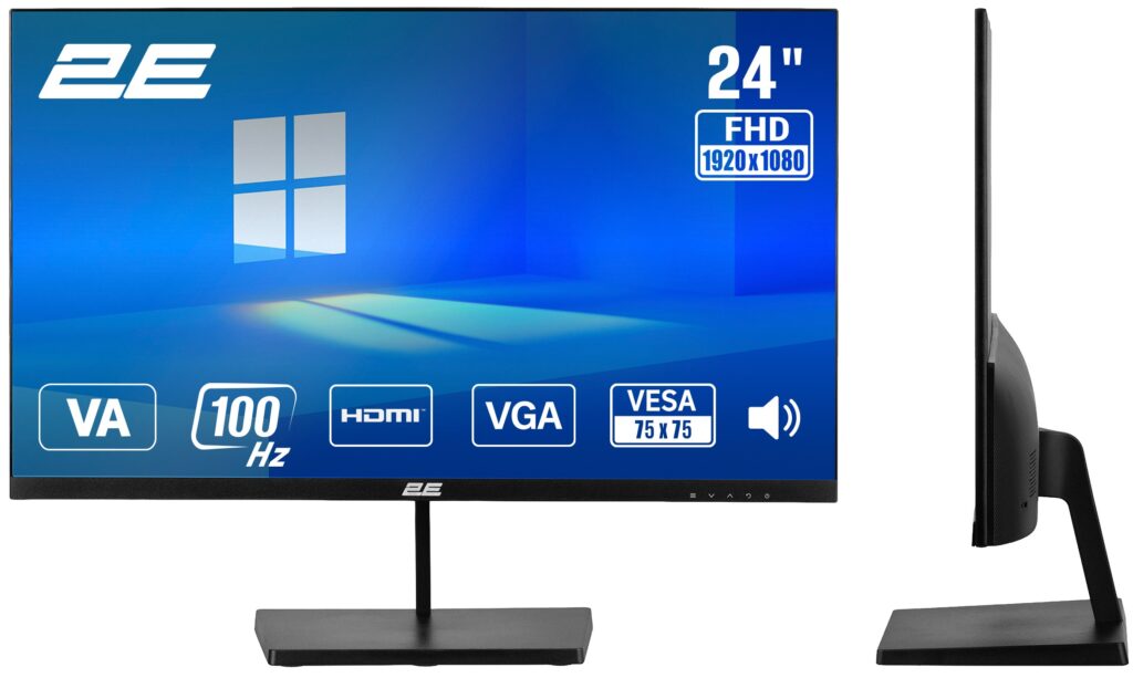 Monitor 2E 23.8″ B2425B D-Sub, HDMI, MM, VA, 100Hz, FreeSync