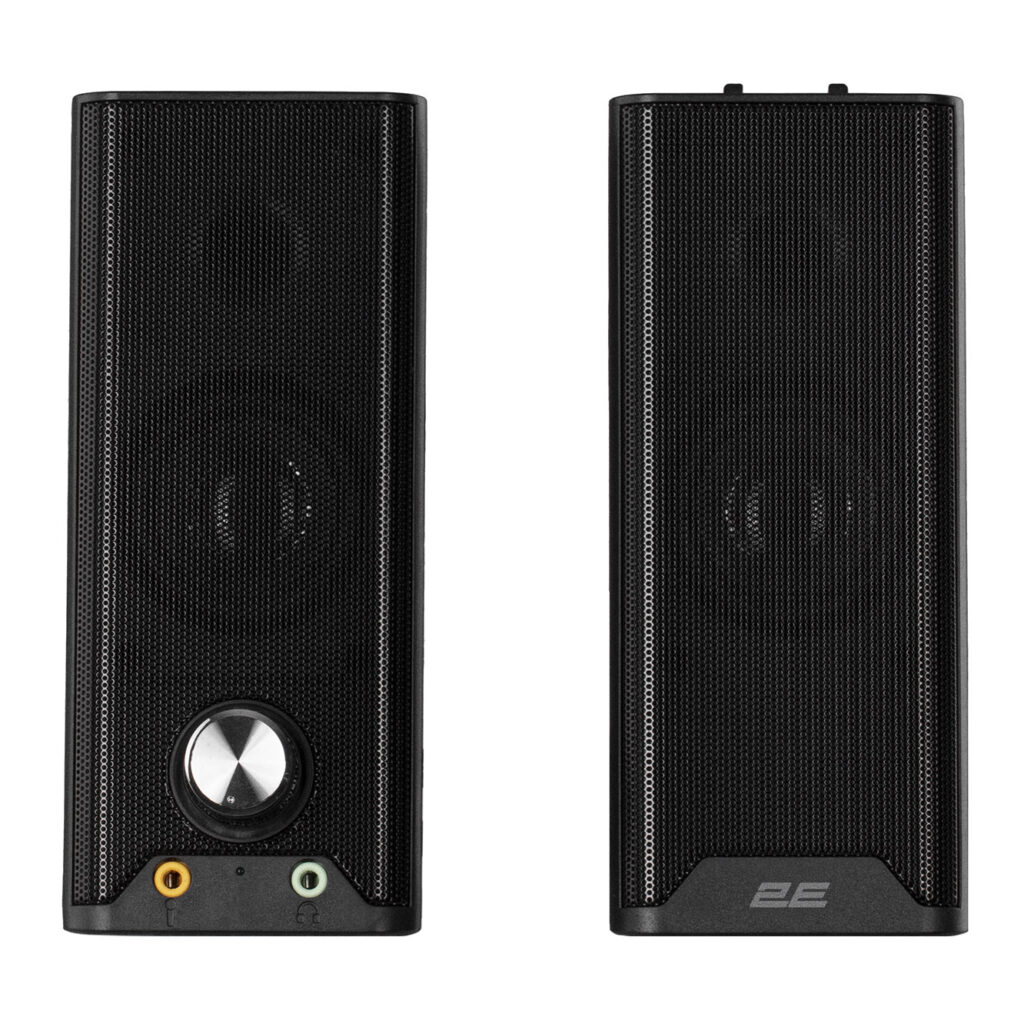 Акустическая система 2E PCS203, 2.0, USB, Metal Black
