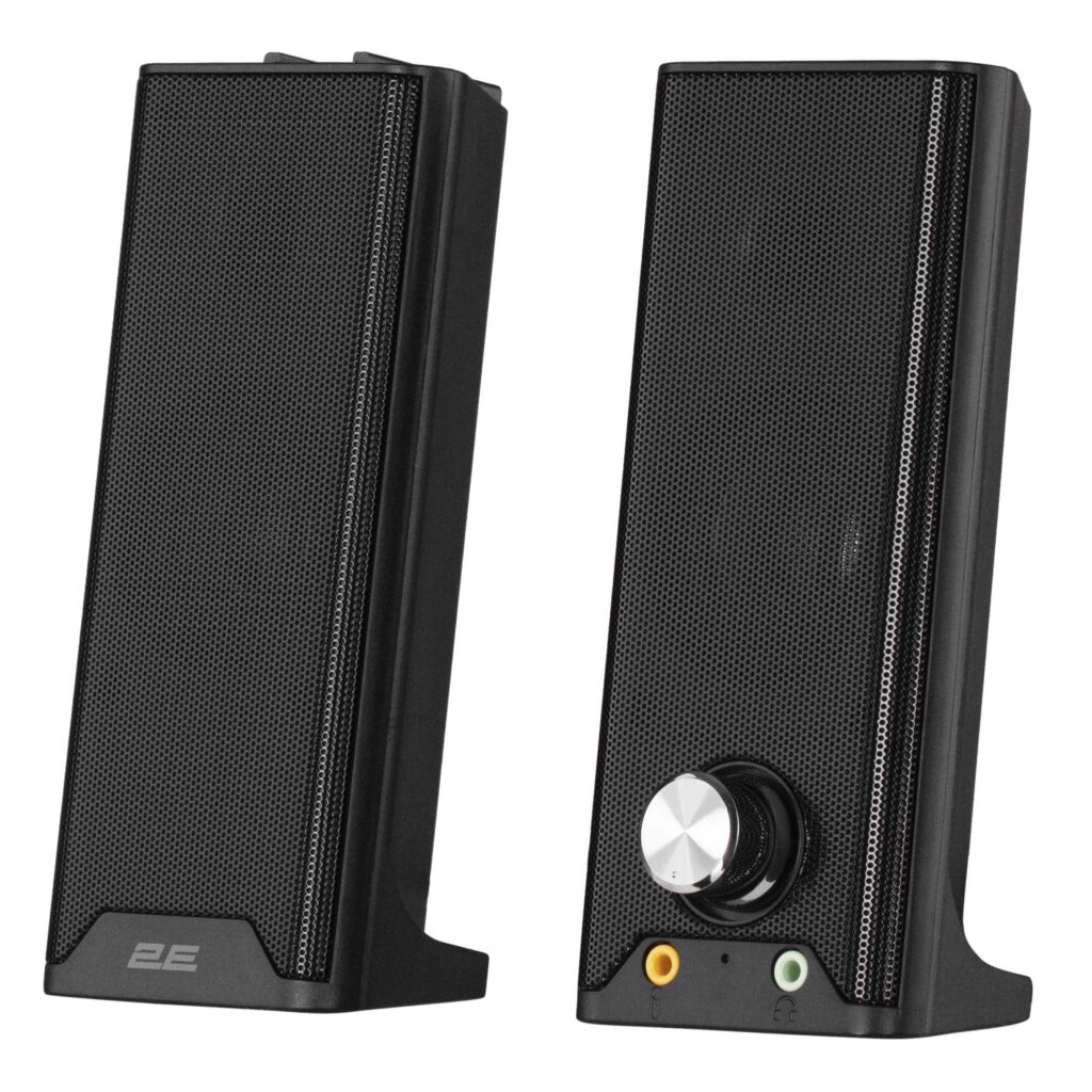 Акустическая система 2E PCS203, 2.0, USB, Metal Black