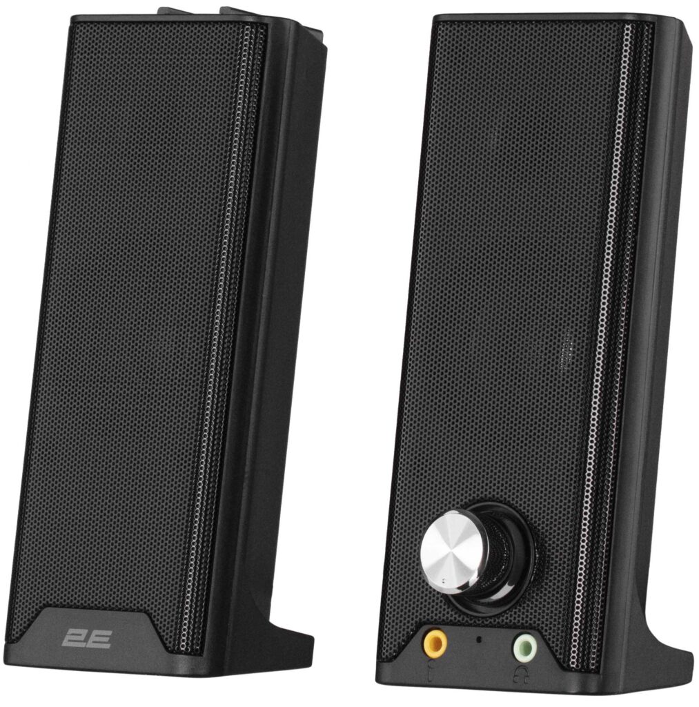 Акустическая система 2E PCS203, 2.0, USB, Metal Black