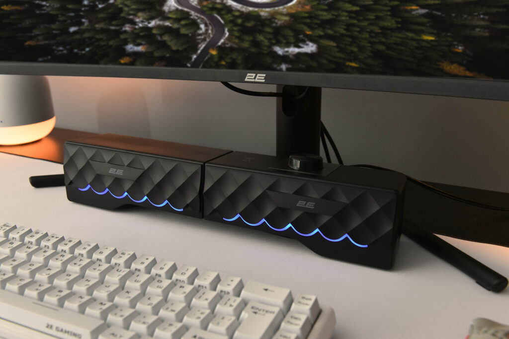 Акустическая система 2E PCS232 RGB, Soundbar, 2.0, USB, Black