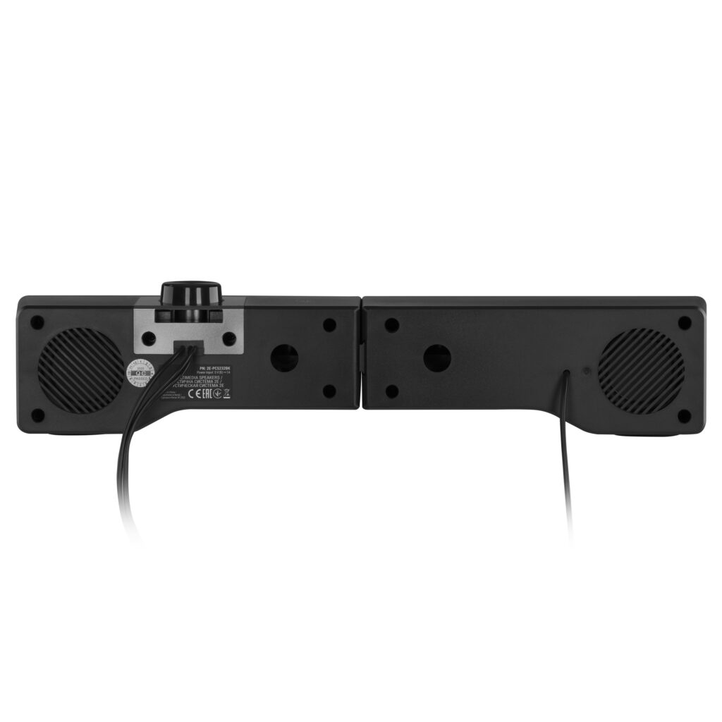 Акустическая система 2E PCS232 RGB, Soundbar, 2.0, USB, Black