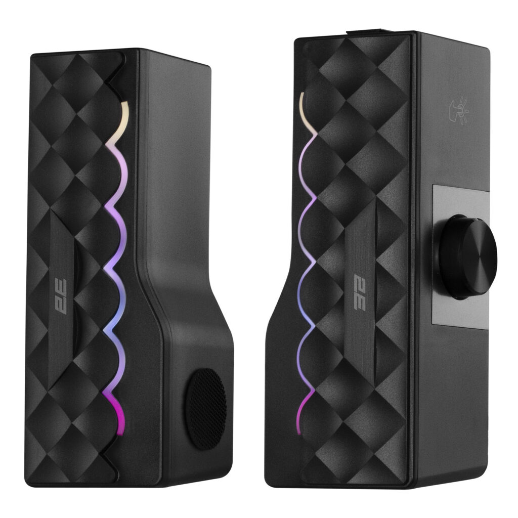 Акустическая система 2E PCS232 RGB, Soundbar, 2.0, USB, Black