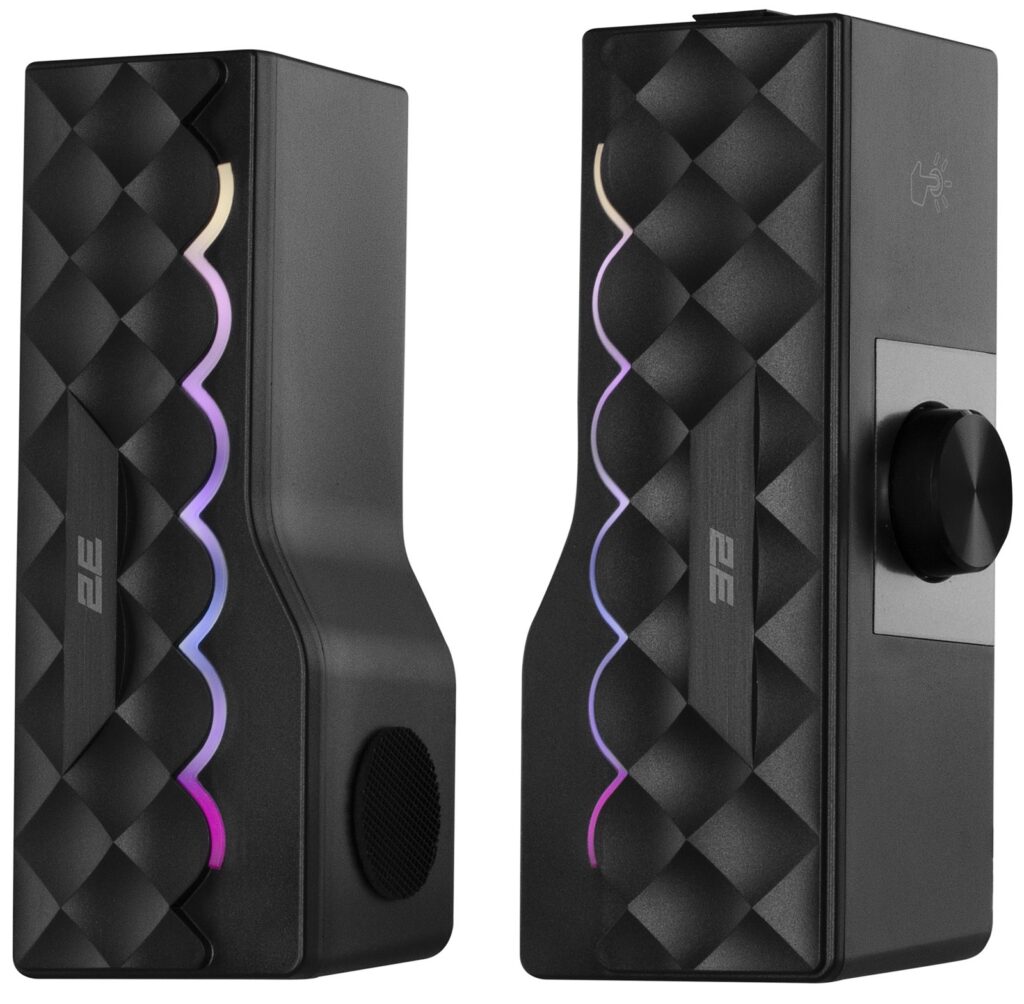 Акустическая система 2E PCS232 RGB, Soundbar, 2.0, USB, Black