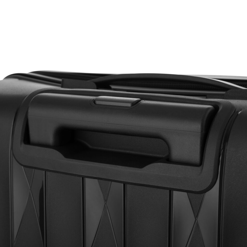 2E Suitcase set 3in1, M7979, polypropylene, (L+M+S), lock (not TSA), anti theft zipper, 4 wheels, black