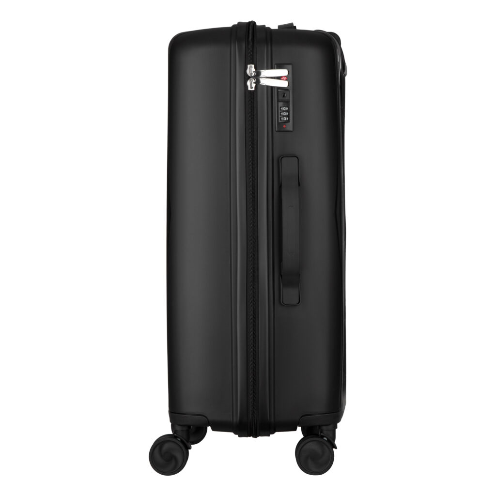 2E Suitcase set 3in1, M7979, polypropylene, (L+M+S), lock (not TSA), anti theft zipper, 4 wheels, black