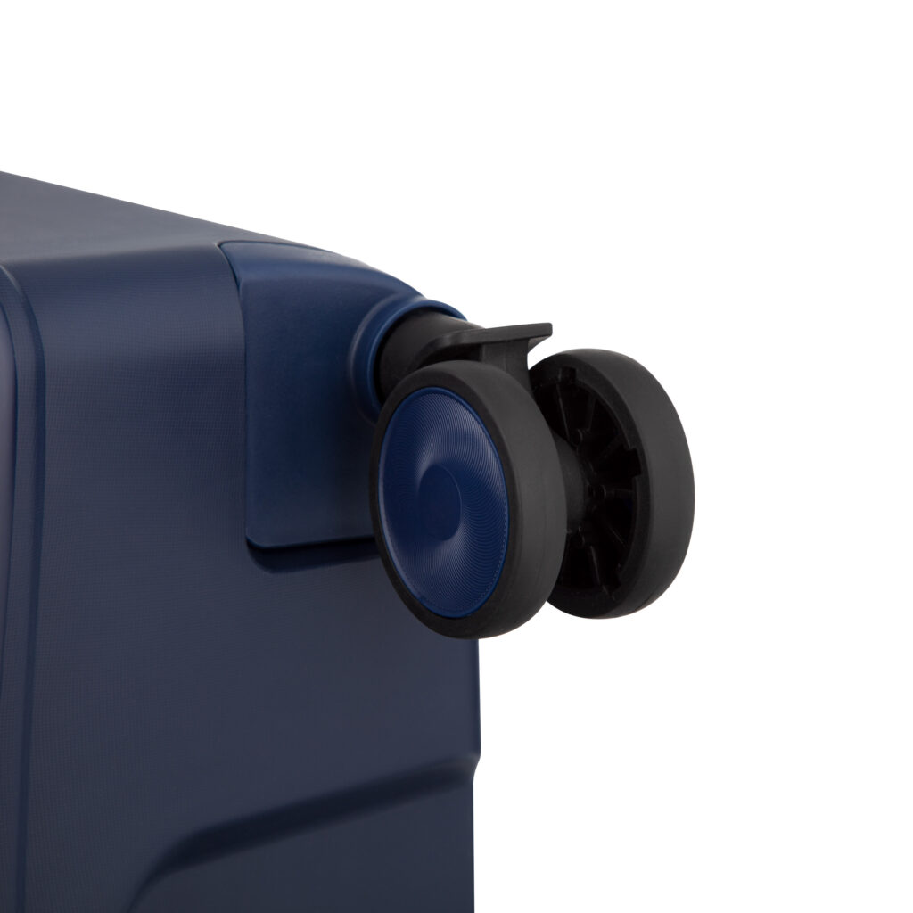 2E Suitcase set 3in1, M7979, polypropylene, (L+M+S), lock (not TSA), anti theft zipper, 4 wheels, dark blue