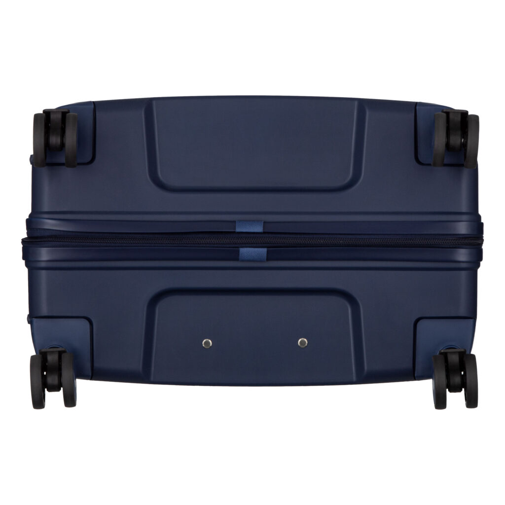 2E Suitcase set 3in1, M7979, polypropylene, (L+M+S), lock (not TSA), anti theft zipper, 4 wheels, dark blue