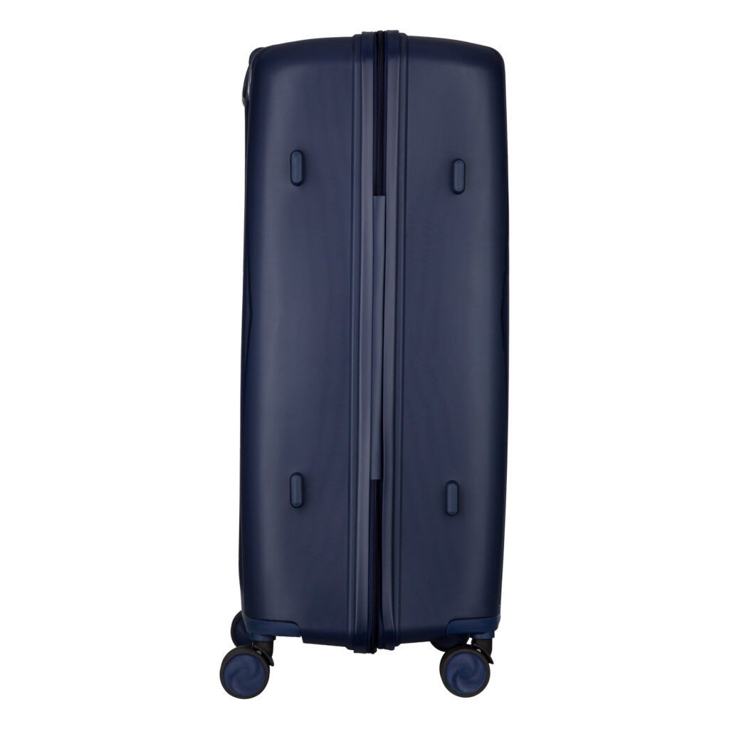 2E Suitcase set 3in1, M7979, polypropylene, (L+M+S), lock (not TSA), anti theft zipper, 4 wheels, dark blue