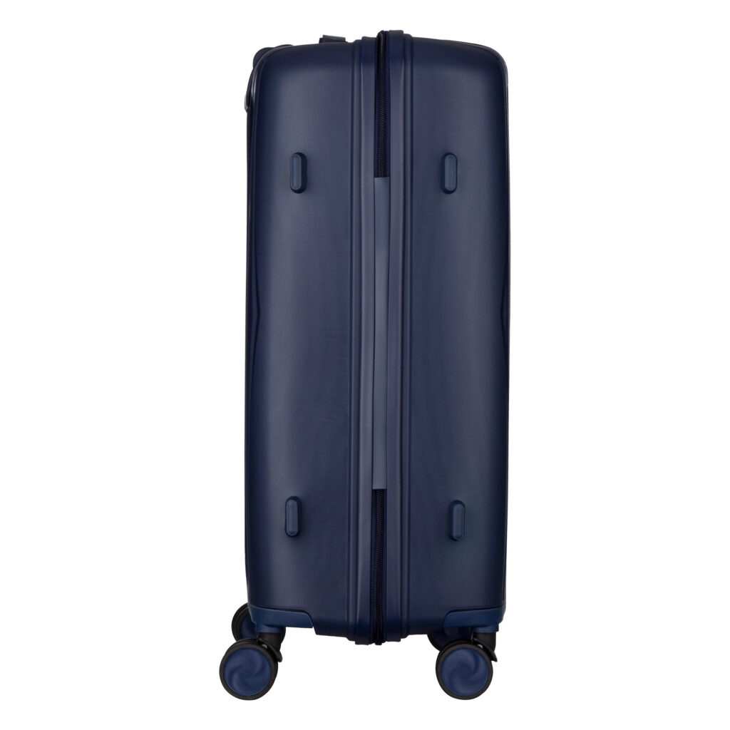 2E Suitcase set 3in1, M7979, polypropylene, (L+M+S), lock (not TSA), anti theft zipper, 4 wheels, dark blue