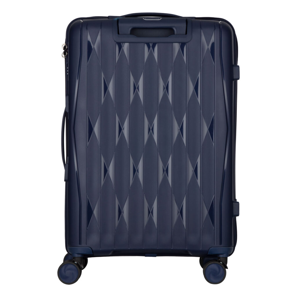 2E Suitcase set 3in1, M7979, polypropylene, (L+M+S), lock (not TSA), anti theft zipper, 4 wheels, dark blue