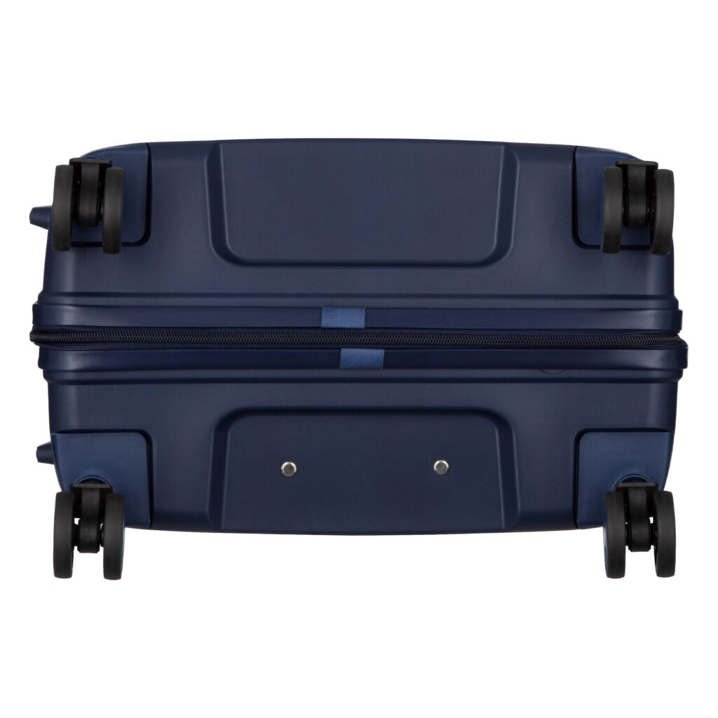 2E Suitcase set 3in1, M7979, polypropylene, (L+M+S), lock (not TSA), anti theft zipper, 4 wheels, dark blue