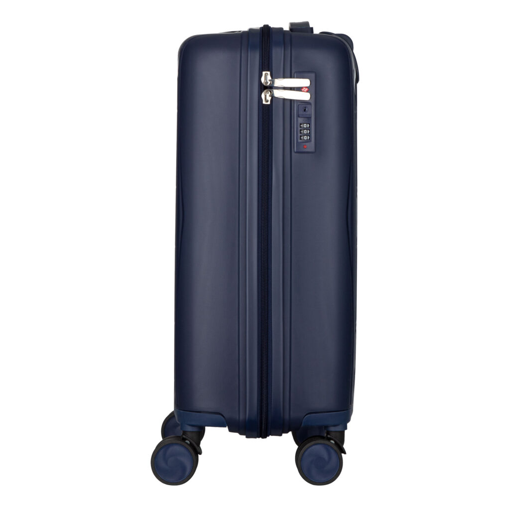 2E Suitcase set 3in1, M7979, polypropylene, (L+M+S), lock (not TSA), anti theft zipper, 4 wheels, dark blue