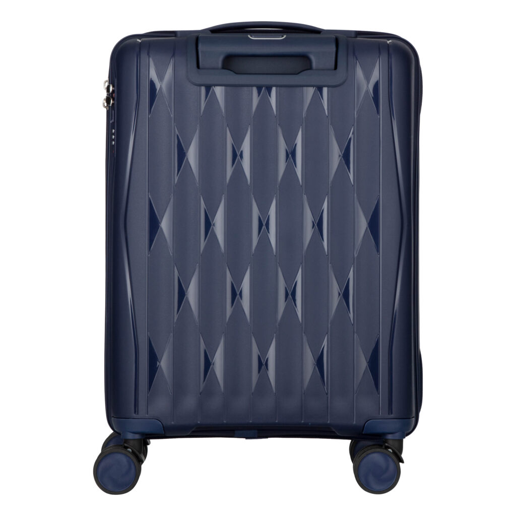 2E Suitcase set 3in1, M7979, polypropylene, (L+M+S), lock (not TSA), anti theft zipper, 4 wheels, dark blue