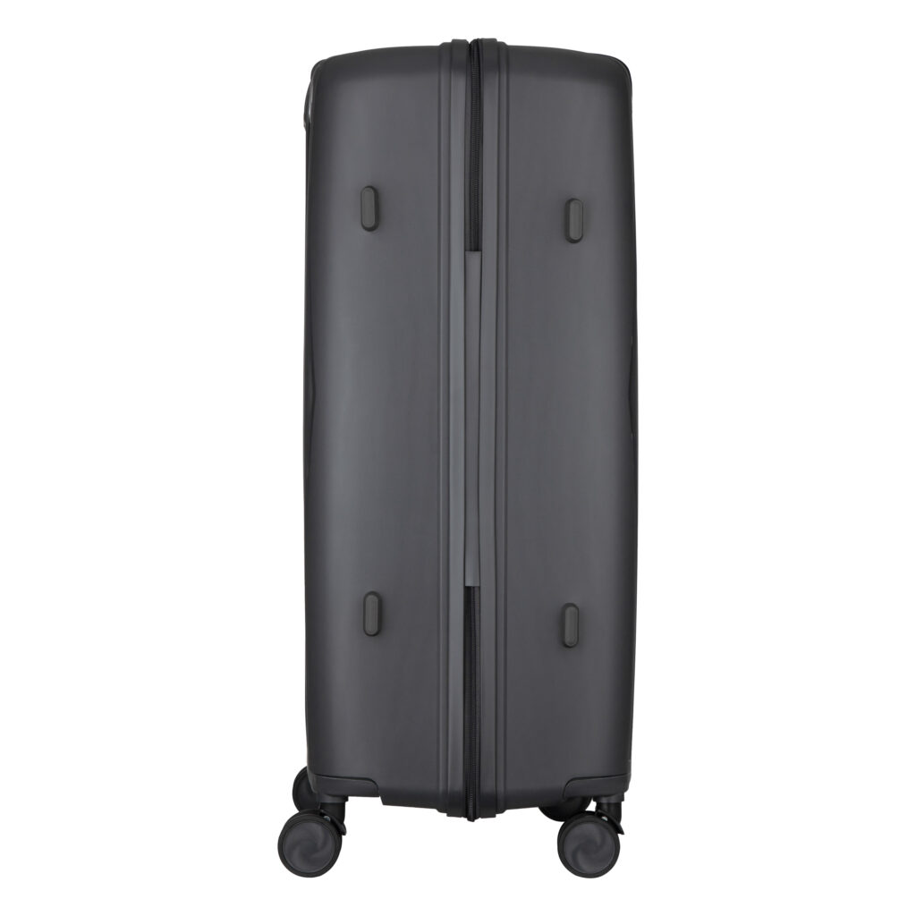 2E Suitcase set 3in1, M7979, polypropylene, (L+M+S), lock (not TSA), anti theft zipper, 4 wheels, dark grey
