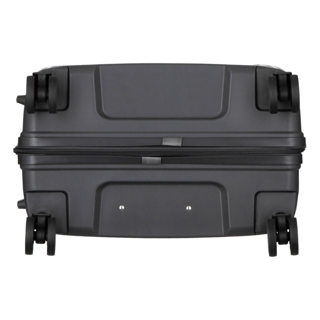 2E Suitcase set 3in1, M7979, polypropylene, (L+M+S), lock (not TSA), anti theft zipper, 4 wheels, dark grey
