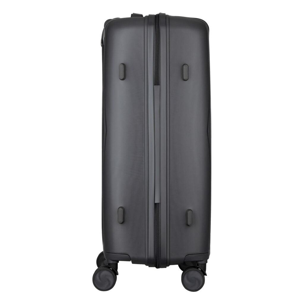 2E Suitcase set 3in1, M7979, polypropylene, (L+M+S), lock (not TSA), anti theft zipper, 4 wheels, dark grey