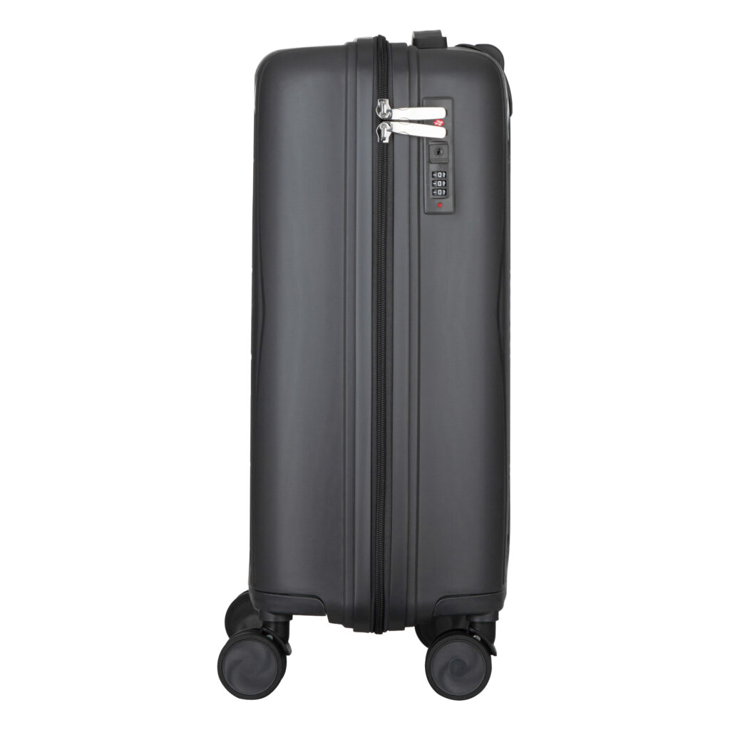 2E Suitcase set 3in1, M7979, polypropylene, (L+M+S), lock (not TSA), anti theft zipper, 4 wheels, dark grey