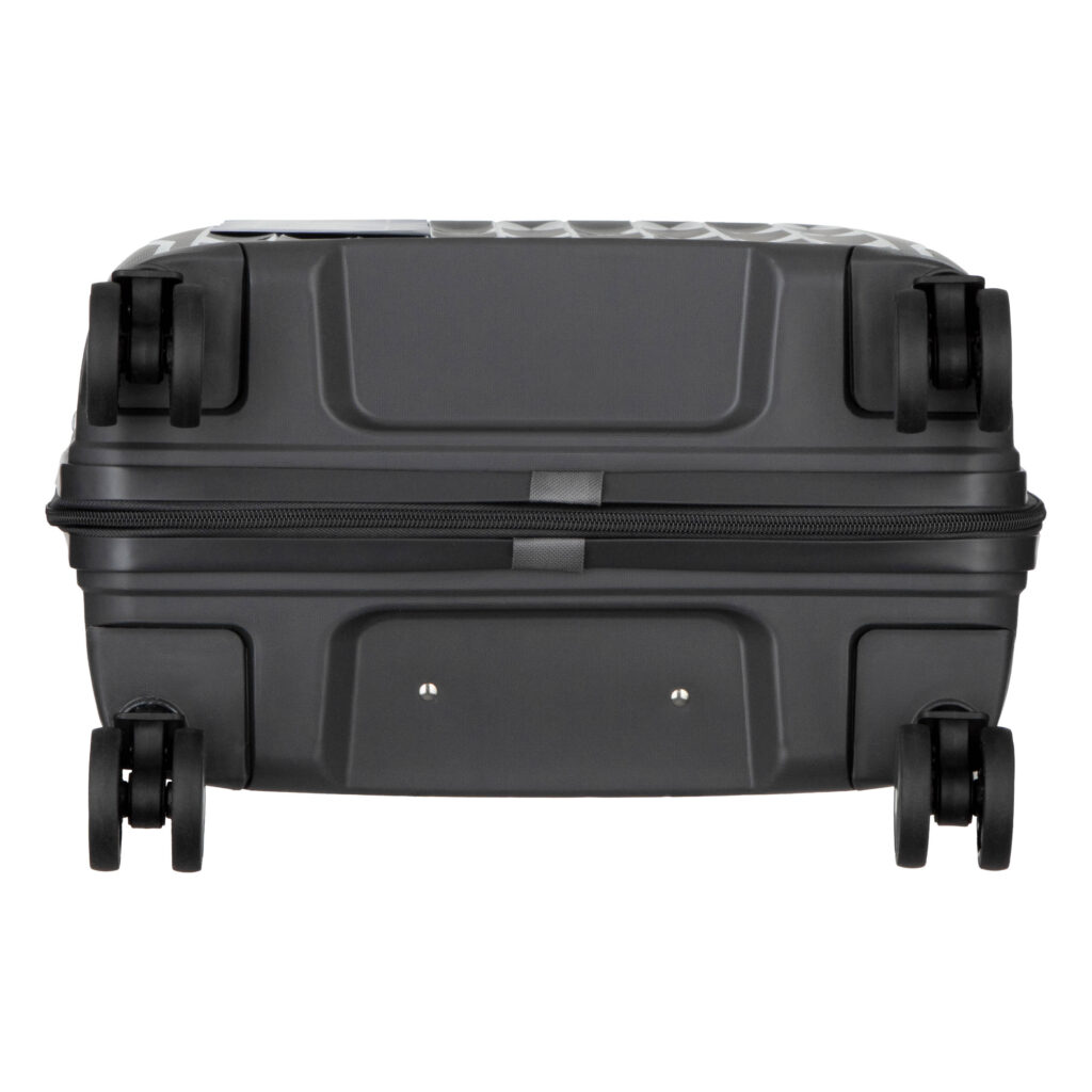 2E Suitcase set 3in1, M7979, polypropylene, (L+M+S), lock (not TSA), anti theft zipper, 4 wheels, dark grey