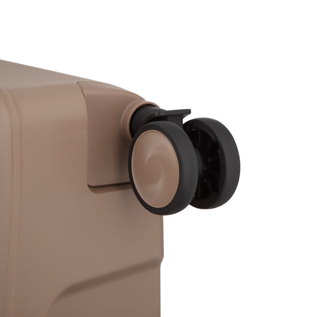 2E Suitcase set 3in1, M7979, polypropylene, (L+M+S), lock (not TSA), anti theft zipper, 4 wheels, khaki