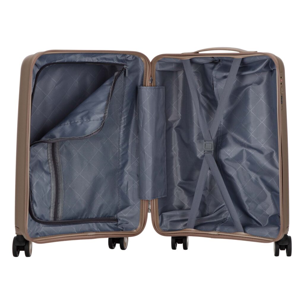 2E Suitcase set 3in1, M7979, polypropylene, (L+M+S), lock (not TSA), anti theft zipper, 4 wheels, khaki