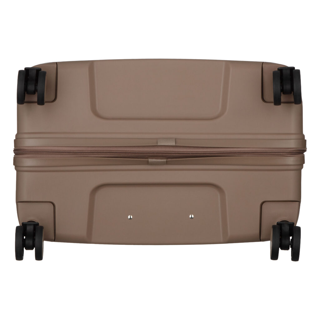 2E Suitcase set 3in1, M7979, polypropylene, (L+M+S), lock (not TSA), anti theft zipper, 4 wheels, khaki