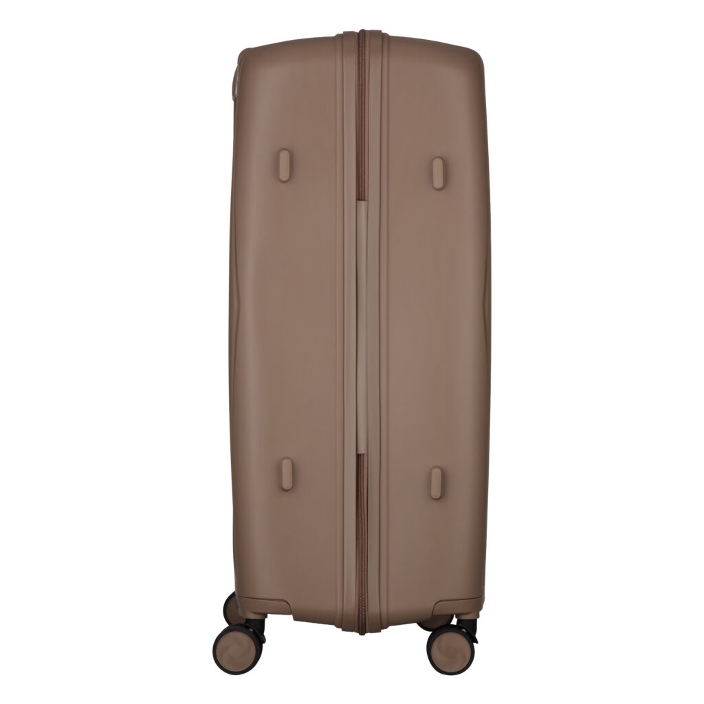 2E Suitcase set 3in1, M7979, polypropylene, (L+M+S), lock (not TSA), anti theft zipper, 4 wheels, khaki