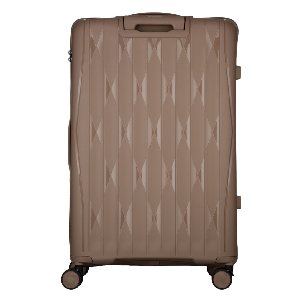 2E Suitcase set 3in1, M7979, polypropylene, (L+M+S), lock (not TSA), anti theft zipper, 4 wheels, khaki