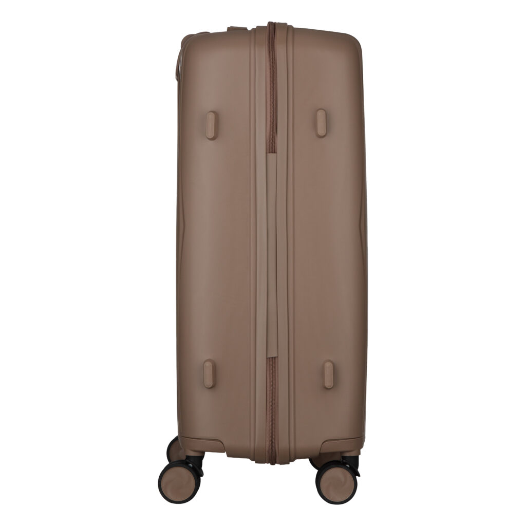 2E Suitcase set 3in1, M7979, polypropylene, (L+M+S), lock (not TSA), anti theft zipper, 4 wheels, khaki
