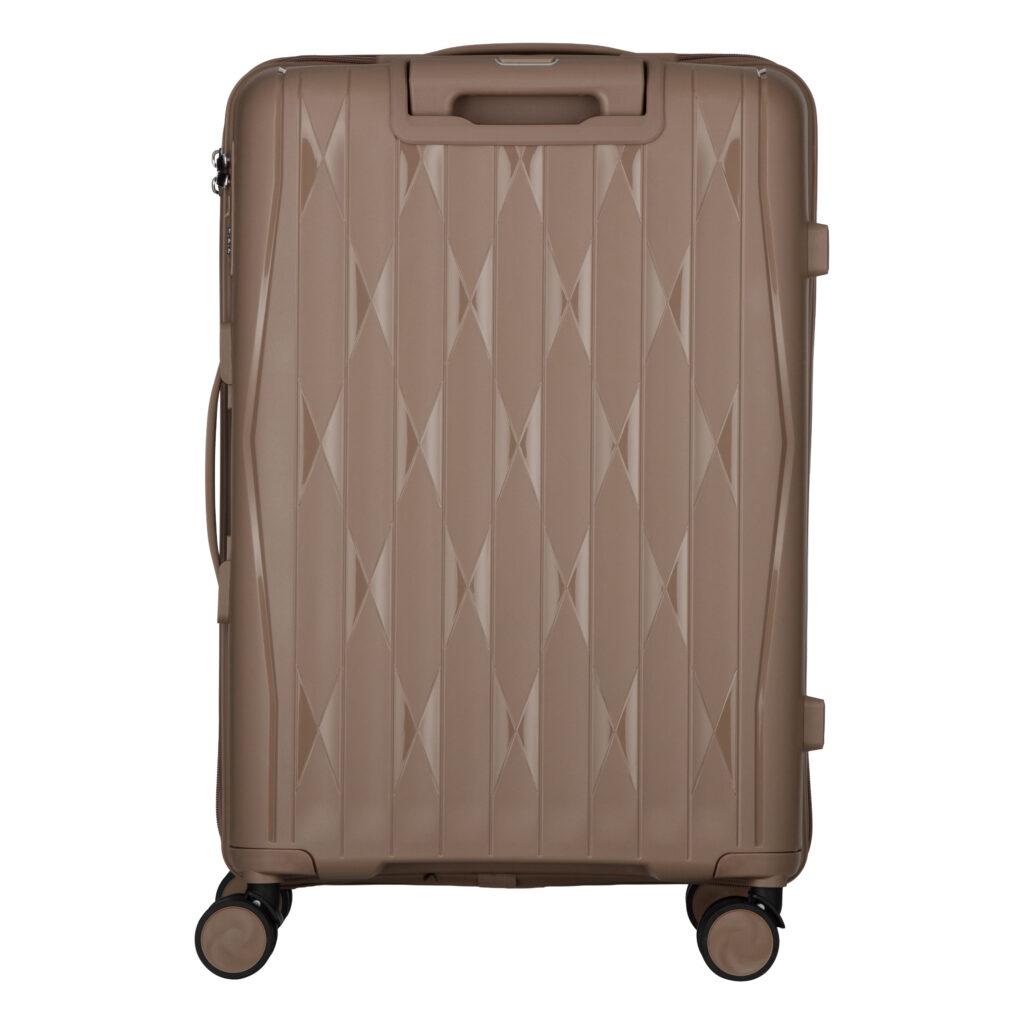 2E Suitcase set 3in1, M7979, polypropylene, (L+M+S), lock (not TSA), anti theft zipper, 4 wheels, khaki