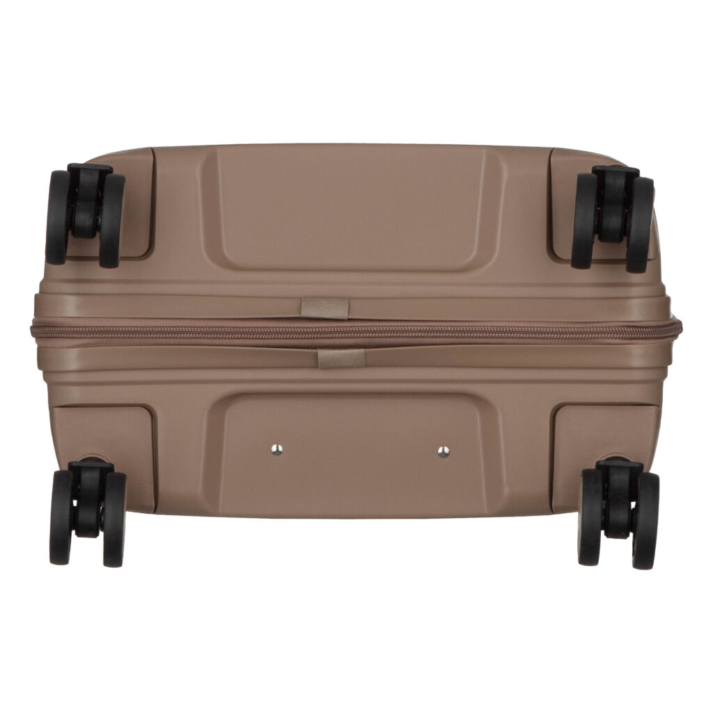 2E Suitcase set 3in1, M7979, polypropylene, (L+M+S), lock (not TSA), anti theft zipper, 4 wheels, khaki
