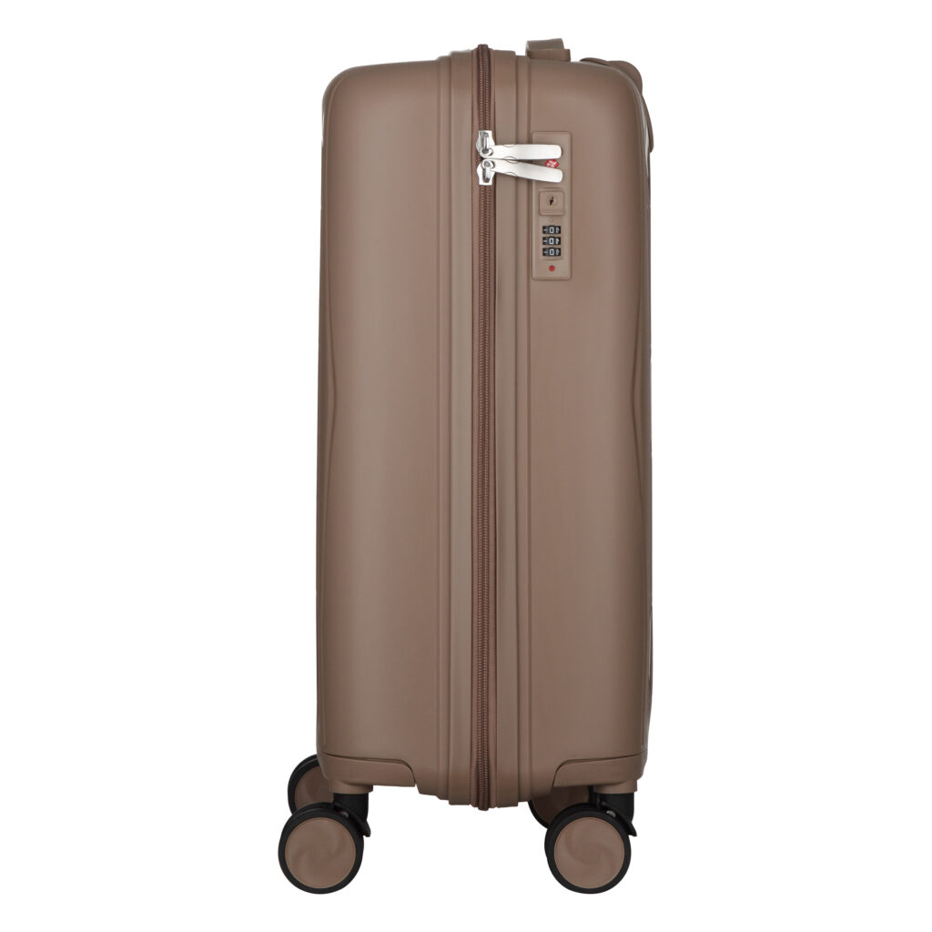 2E Suitcase set 3in1, M7979, polypropylene, (L+M+S), lock (not TSA), anti theft zipper, 4 wheels, khaki