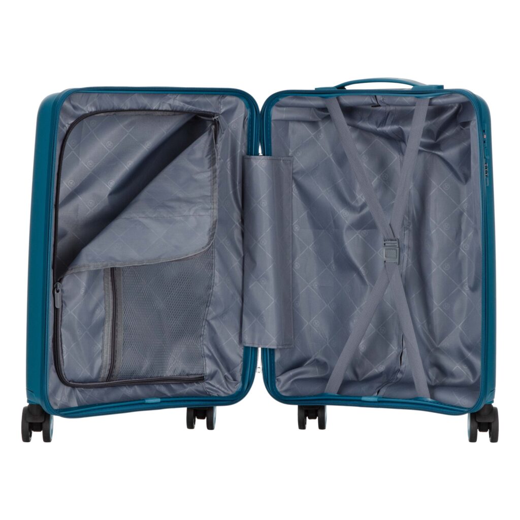 2E Suitcase set 3in1, M7979, polypropylene, (L+M+S), lock (not TSA), anti theft zipper, 4 wheels, light blue
