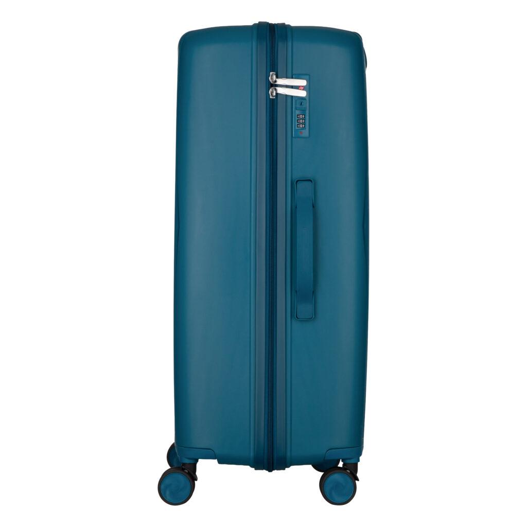 2E Suitcase set 3in1, M7979, polypropylene, (L+M+S), lock (not TSA), anti theft zipper, 4 wheels, light blue