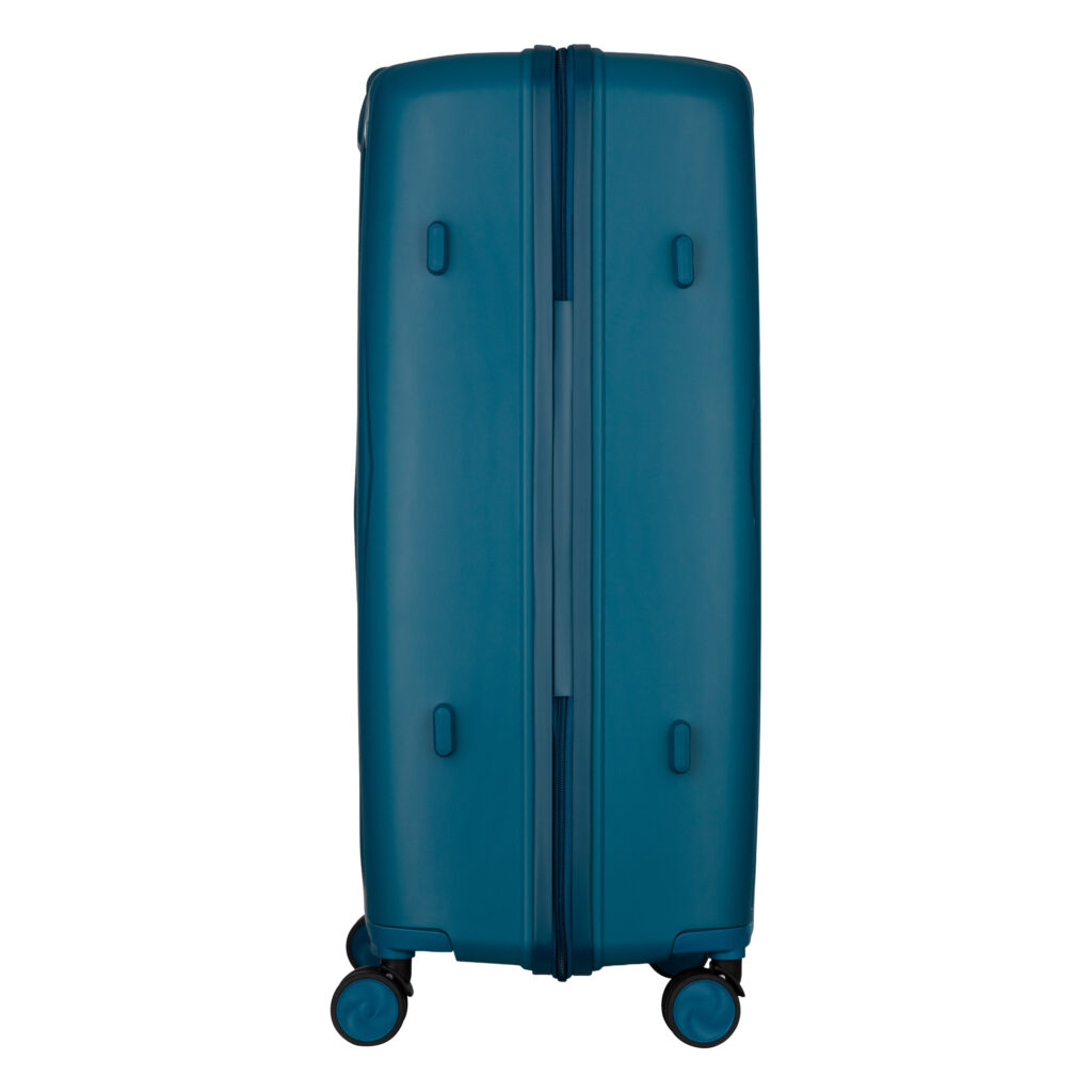 2E Suitcase set 3in1, M7979, polypropylene, (L+M+S), lock (not TSA), anti theft zipper, 4 wheels, light blue