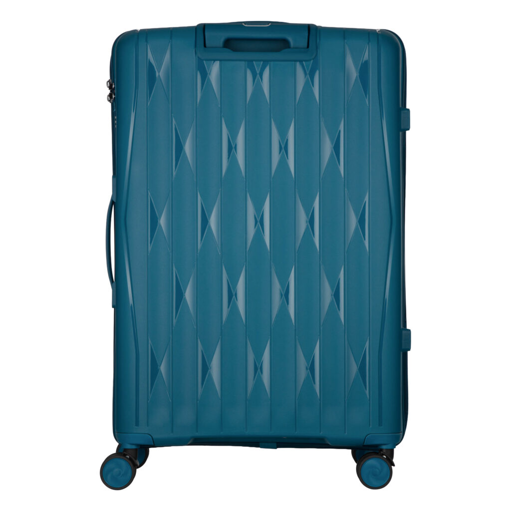 2E Suitcase set 3in1, M7979, polypropylene, (L+M+S), lock (not TSA), anti theft zipper, 4 wheels, light blue