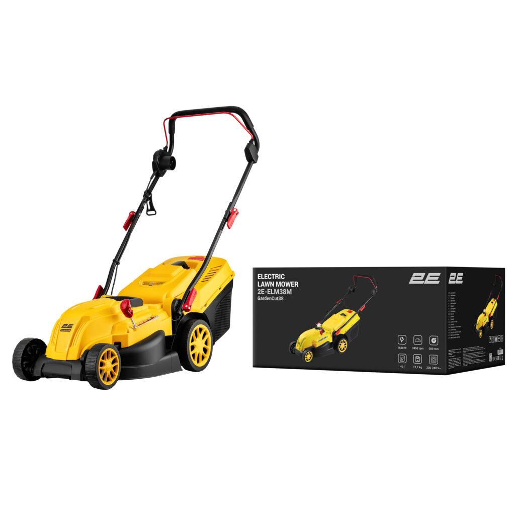 Газонокосарка мережева 2E GardenCut 38 1600Вт 38см 40л 25-75мм 12.7кг