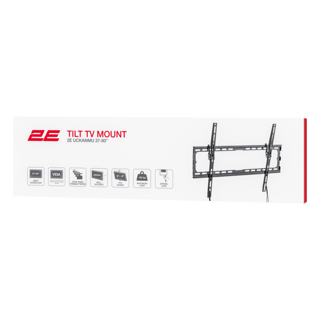 Кріплення ТВ з кутом нахилу 2E Uckanmu 37″- 80″ 45кг