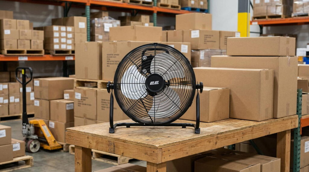 Вентилятор напольный 2E PowerWind 30A профессиональный, 30см, 60Вт, кнопки, двигатель алюминий 100%, чёрный