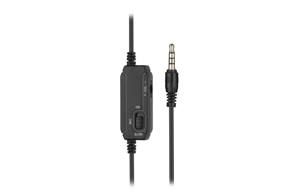 PC headset stereo On-ear 2E CH12 mini-jack, omni-mic, 1.2m, black