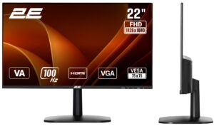Monitor 2E 21.5″ A2225B D-Sub, HDMI, VA, 100Hz